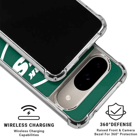 NFL New York Jets Large Logo Google Pixel 10 Clear Case
